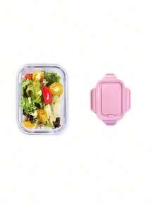 1个装玻璃食品储存容器，餐食准备，密封午餐盒，带防漏锁盖，适用于微波炉、烤箱、冰箱和洗碗机 - 彩色 - 查看 13