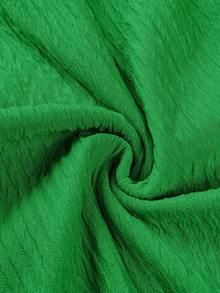 SOLERSUN 春夏女装休闲度假杏色深V领露背吊带衫，前中金属扣，肩带收拢，扭结弧形下摆，露背针织纹理面料吊带背心 - 綠色 - 查看 6