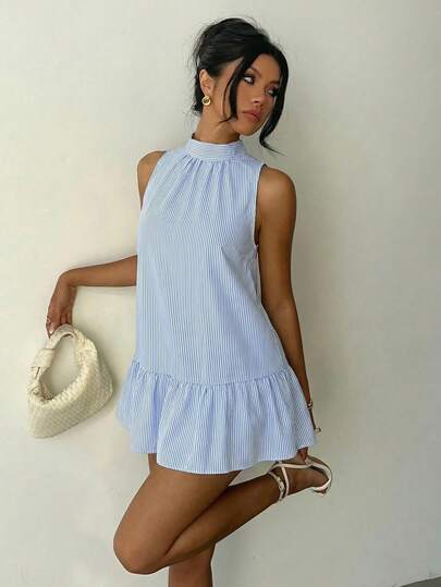 Aloruh Women's Spring/Summer New Blue & White Striped Shirt Dress, Mini Dress, Casual Streetwear, Sexy Dress, Women's Resort Wear Summer Outfits For Women Summer Clothes Summer Outfits Summer Holiday Outfits Beach Dress Vacation Outfits Women Summer Holiday Outfits Holiday Outfits Beach Vacation Outfits For Women Vacation Outfits For Women Summer Outfits For Women Summer Clothes Summer Outfits Summer Outfit For Women Women's Dress Casual Dresses For Women Summer Dresses For Women Summer Dress