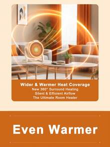 Teckwe 桌面取暖器，家用小型办公室宿舍桌面便携式电暖器，快速加热取暖器