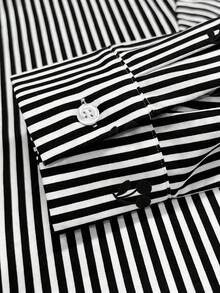 Resyla Áo nữ, họa tiết sọc anh đào in toàn thân, thiết kế tươi mát và nhẹ nhàng, áo kiểu Ins, áo blouse nữ tay dài dáng rộng thoải mái, áo hai mặt, quà tặng cho bạn thân và bạn gái, áo quà tặng ngộ nghĩnh, áo nữ mùa thu đông mới, quà tốt nghiệp mùa thu/đông, quà tựu trường, quà tốt nghiệp, quà tặng giáo viên nữ, quà tựu trường mùa thu, quà năm mới, quà Giáng sinh - màu đen - Xem 3