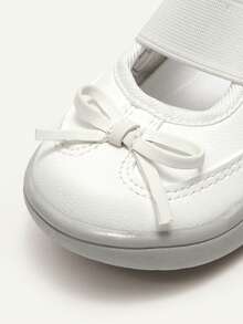 Cozy Pixies 1 Pair Spring/Summer Plush Heart Patchwork Cute Retro Sporty Lightweight Durable Ballet Style Baby Sneakers - White - View 9