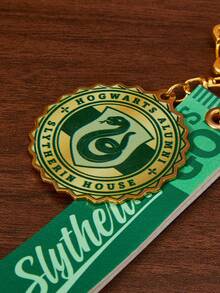 HARRY POTTER X SHEIN Green Cartoon Snake Pattern, English Letter Metal Keychain - Multicolor - View 4