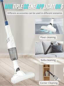 1 Aspiradora de mano de alta potencia - Liviana, recargable, con diseño de ciclón de alta succión para uso en el hogar, el automóvil y la oficina, succión potente y alta eficiencia, regalo para fiestas. - Multicolor - Ver 3