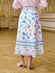 LOTSLUV Women's Floral Print Casual Versatile Vacation Skirt - Multicolor - View 2