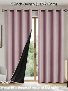2片装遮光窗帘，隔热衬里，适用于客厅、卧室、厨房、浴室等家居装饰。 - 純色 - 查看 26