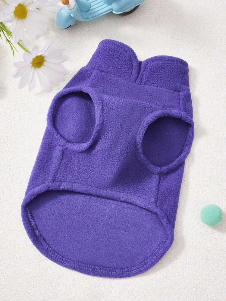 Chaleco y sudadera con capucha de terciopelo suave y cálido para mascotas en otoño/invierno - Suéter con hebilla de tracción para perros, gatos y animales pequeños, para usar en interiores y exteriores - Multicolor - Añade 17