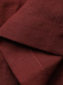 DAZY Damen Blumen Spitze Patchwork Trägerhemd und weite minimalistische Bundfaltenhose, Urlaubsstil lässiges Zweiteiler Set Sommer Loungewear für Frauen Kurze Sets für Frauen - Rot - Übersicht 7