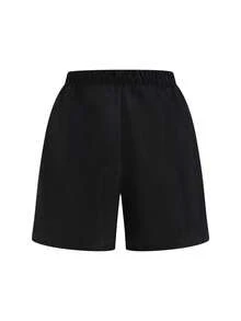 儿童/青少年男童休闲多功能舒适黄色小鸭印花宽松拼接衬里泳裤沙滩装、泳衣、青少年泳装、青少年泳装、男童鸭子短裤、男童黄色短裤、鸭子泳装、男童泳裤短裤、黄色鸭子短裤 - 黑色 - 查看 3