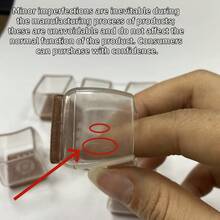 8个通用方形透明硅胶椅腿套，适用于餐桌椅、凳子，保护垫，防止刮伤和噪音，底部防滑，防止损坏地板。 - 彩色 - 查看 13