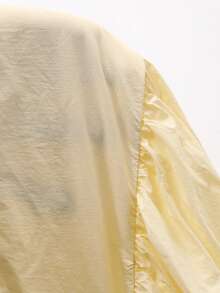 DAZY Women's Waist Cinched Hooded Loose Casual Jacket - Yellow - View 7