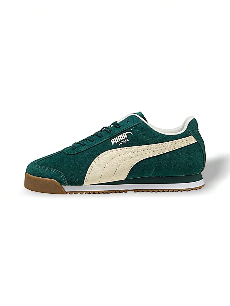 Puma 运动鞋，绿色麂皮，Terrain Alpine Snow 雪地鞋款，吸汗透气，轻便保暖，百搭纯色，易洗快干，适合运动、户外、日常穿着，男女通用，深绿色/米色，货号 398635-10 - 深綠色/米色 - 查看 1