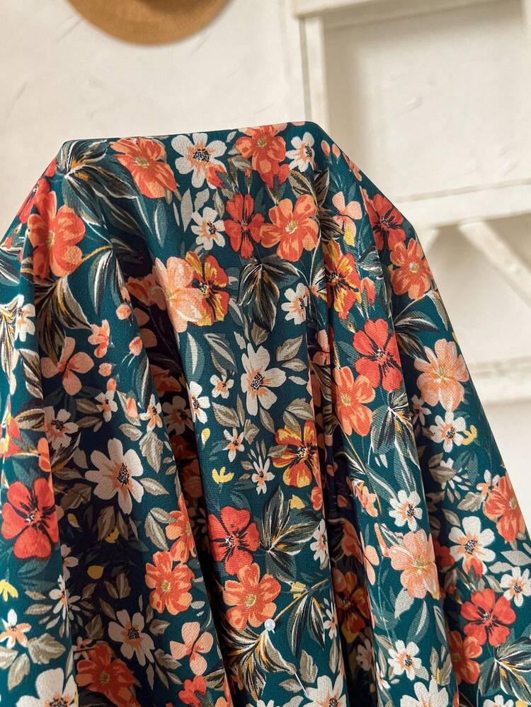 Plus Size Women's Summer Casual Vacation Country Style Notched Neck Floral Print Casual Long Sleeve Dress, Flower Dress Woman,Early Spring,Spring Break Outfits ,Vacation Outfits Women ,Holiday Outfits For Women,Spring Dress Women,Going Out Outfits,2026 New Clothes,Simple And Fashionable For Everyday Wear, Ditsy Floral Dress, Summer Long Sleeve Dress, French Style Dress,Sun Dresses For Women,Sundress,Flowy Dress,Holiday Outfits Boho