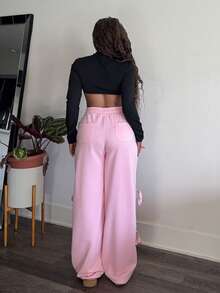 Tyla Gomez Y2K Sexy Streetwear Crop Top With Hollow Heart Design - Black - View 2