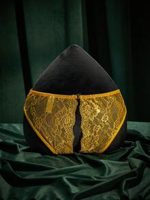 SpicyHot 1 chiếc quần lót ren đen gợi cảm dành cho nữ - Màu vàng - Xem 2