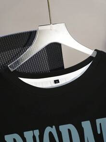 Nick 90s | SHEIN 大码女式休闲街头日常通勤趣味卡通字母印花宽松T恤，夏季 - 白色 - 查看 3