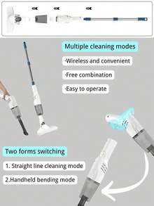 1 Aspiradora de mano de alta potencia - Liviana, recargable, con diseño de ciclón de alta succión para uso en el hogar, el automóvil y la oficina, succión potente y alta eficiencia, regalo para fiestas. - Multicolor - Ver 6