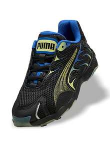 Puma 彪马 Inhale AstroTrail 女款运动鞋（GS）吸汗透气轻便百搭纯色易洗快干户外日常上学女款（GS）黑色/黄色 402737-01 - 黑色/黃色 - 查看 5