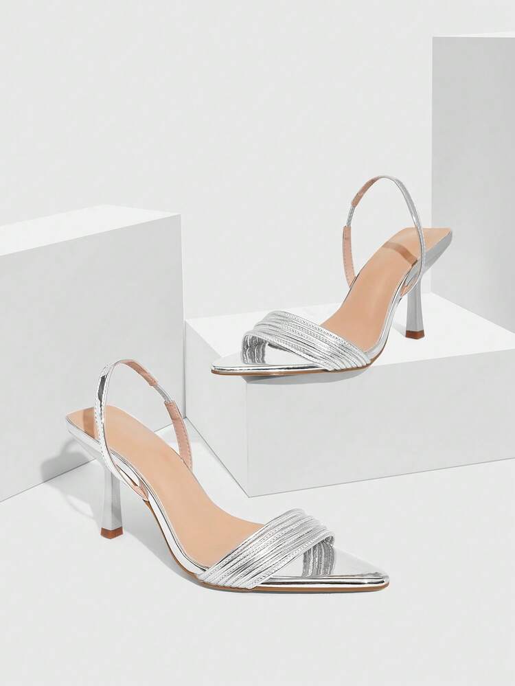 CUCCOO SZL Women's Pointed Toe Elegant High Heel Dress Sandals, Perfect For Party And Occasion For Christmas