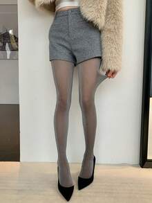 DAZY Quần legging nữ kiểu dáng thường ngày cho mùa thu - Xám - Xem 9