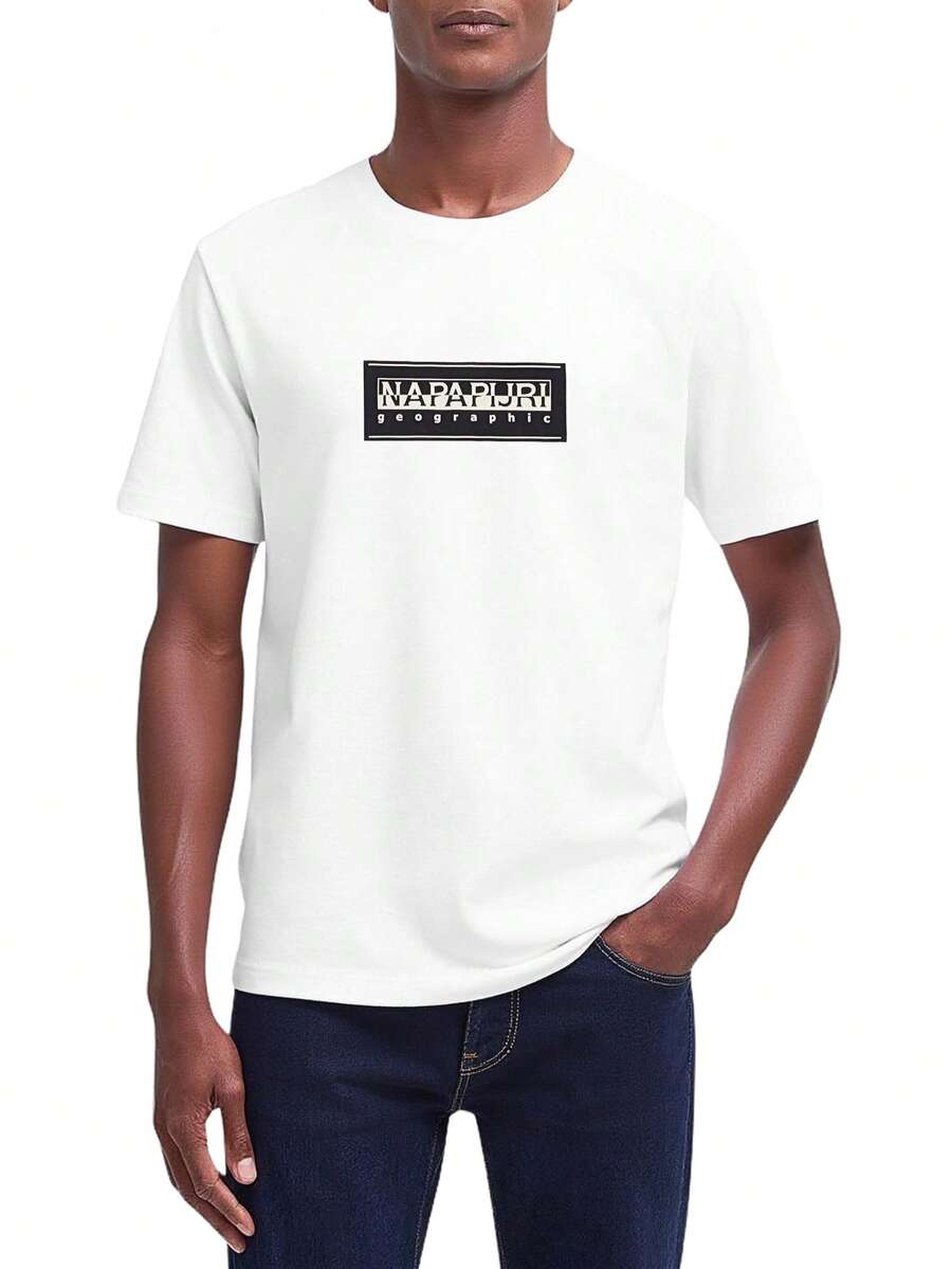 Napapijri Men's T-Shirts White - BRIGHT WHITE - View 1