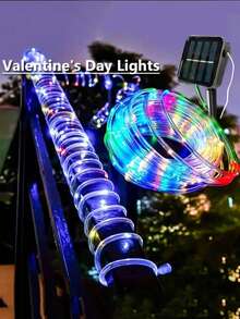 1 Đèn ống năng lượng mặt trời ngoài trời - 300/200/100/50 hạt LED, kèm tấm pin năng lượng mặt trời, 8 chế độ chiếu sáng, chống nước IPX4, thích hợp cho hồ bơi, đám cưới, Giáng sinh, sân vườn, trang trí lối đi, Halloween, trang trí ngày lễ và chiếu sáng tạo không khí, trang trí sân vườn, đèn LED dây, hoàn hảo cho hiên nhà, vườn, hàng rào, cây cối, bạt nhún, đám cưới, tiệc sinh nhật, trang trí Giáng sinh, đáp ứng 11 nhu cầu trang trí ngày lễ. - Nhiều màu - Xem 9