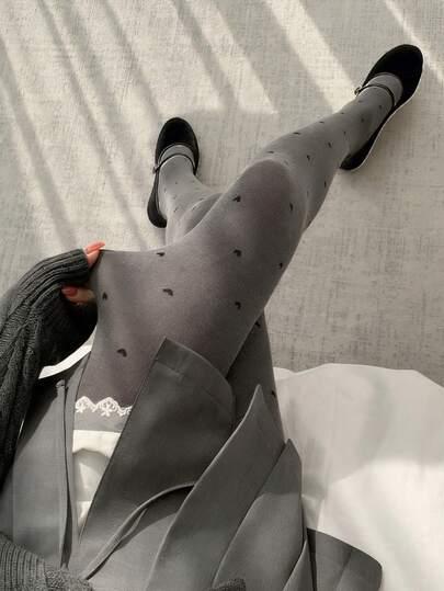 FRIFUL Mallas/Leggings adelgazantes con decoración de corazón para mujer