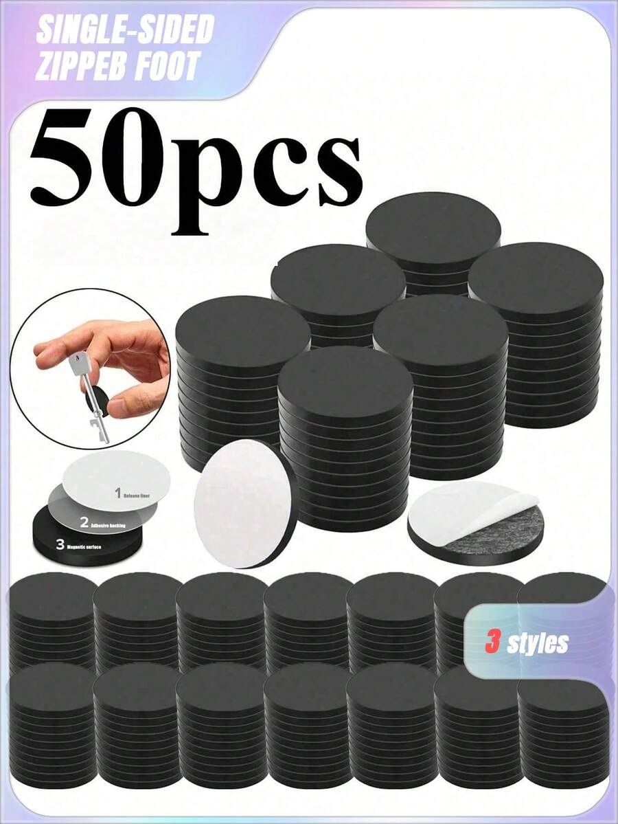 50/25/10pcs Strong Self-Adhesive MagneticRound Magnet Sticker For Refrigerator - Multicolor - View 1