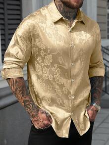 Manfinity AFTRDRK Camisas para hombres - Caqui - Ver 3