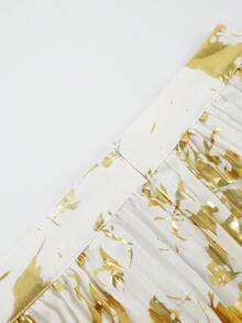 Franclia New Women's Outfits: Elegant And Sexy, Perfect For The Office, Vacation, Beach, Commuting, Romantic, Banquets, Parties, Birthday Parties, Concerts, Valentine's Day, And Carnivals. Also Includes: A Simple French-Style Summer Set With A Gold-Stamped Pleated Loose-Fitting Vest, A Pleated Long Skirt, A White Pleated Gold-Stamped Two-Piece Set, An Elegant Two-Piece Set, A Vest And Skirt Two-Piece Set, A White Two-Piece Set, Beach Wear, And Vacation Two-Piece Sets. - White - View 8