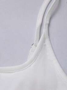 GlowEve Women's Contrast Lace Fitted Camisole Top - White - View 4