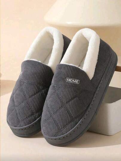 ISPORTE 2026 Nuevas pantuflas térmicas con suela gruesa, pantuflas de gamuza antideslizantes para interior, pantuflas unisex de algodón sin cordones y de gran tamaño, con forro afelpado, ideales para el otoño y el invierno.