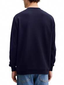 Men's Sweatshirt Navy Blue - BLU MARINE - View 2