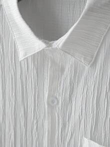 Manfinity RSRT 男士休闲衬衫和短裤套装 - 白色 - 查看 3