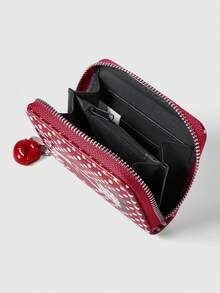 Betty Boop | ROMWE 1pc Rainbow & Cartoon Cat Print Fashion Short Wallet - Crimson - View 5