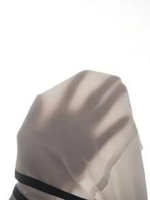 SHEIN 女婴学院风可爱休闲白色水手领条纹连衣裙 - 白色 - 查看 9