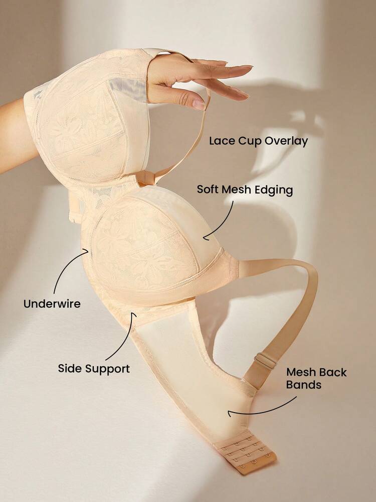 Plus Full Coverage Sheer Minimizer Bra