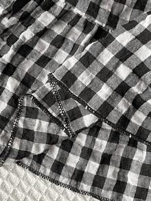 SHEIN Baby Girl Cute Bow Strap Cake Dress, Black & White, Summer Bubble Dress For Outings, Parties, School - Multicolor - View 6