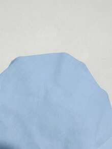 SHEIN LUNE Casual Vacation Style Hollow-Out Patchwork Long Sleeve Shirt - Light Wash - View 9