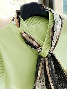 GlowEve 优雅设计女士围巾领带针织背心 - 綠色 - 查看 4