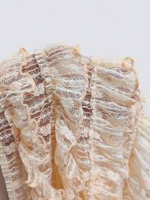 Bellisia 女士杏色迷你罩裙，适合夏季海滩度假 - 杏色 - 查看 8