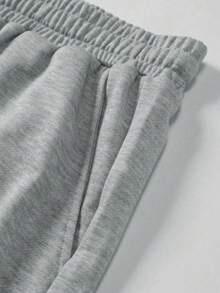 Manfinity EMRG Men's Street Style Embroidered Pattern Shorts - Grey - View 5