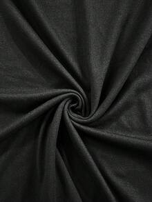 Manfinity Dauomo 男士上衣，耶稣字母图案热钻工艺，圆领短袖休闲纯色男士T恤，2026春夏新款，送给男朋友的礼物，父亲节礼物 - 黑色 - 查看 5