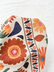 SHEIN 儿童夏季服装，柔软舒适的少女定位复古碎花休闲度假连衣裙，波西米亚风露背，褶皱无袖吊带常规版型短款印花连衣裙，撞色拼接，碎花，复古吊带短裙，春夏休闲日常无袖连衣裙，夏季连衣裙，吊带裙，碎花连衣裙，女士吊带裙，度假吊带裙 - 杏色 - 查看 8