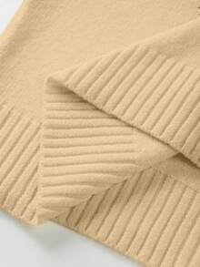 Franclia 2件套 女士休闲宽松运动风韩版可爱百搭阔腿裤毛衣套装，秋冬款 - 杏色 - 查看 3