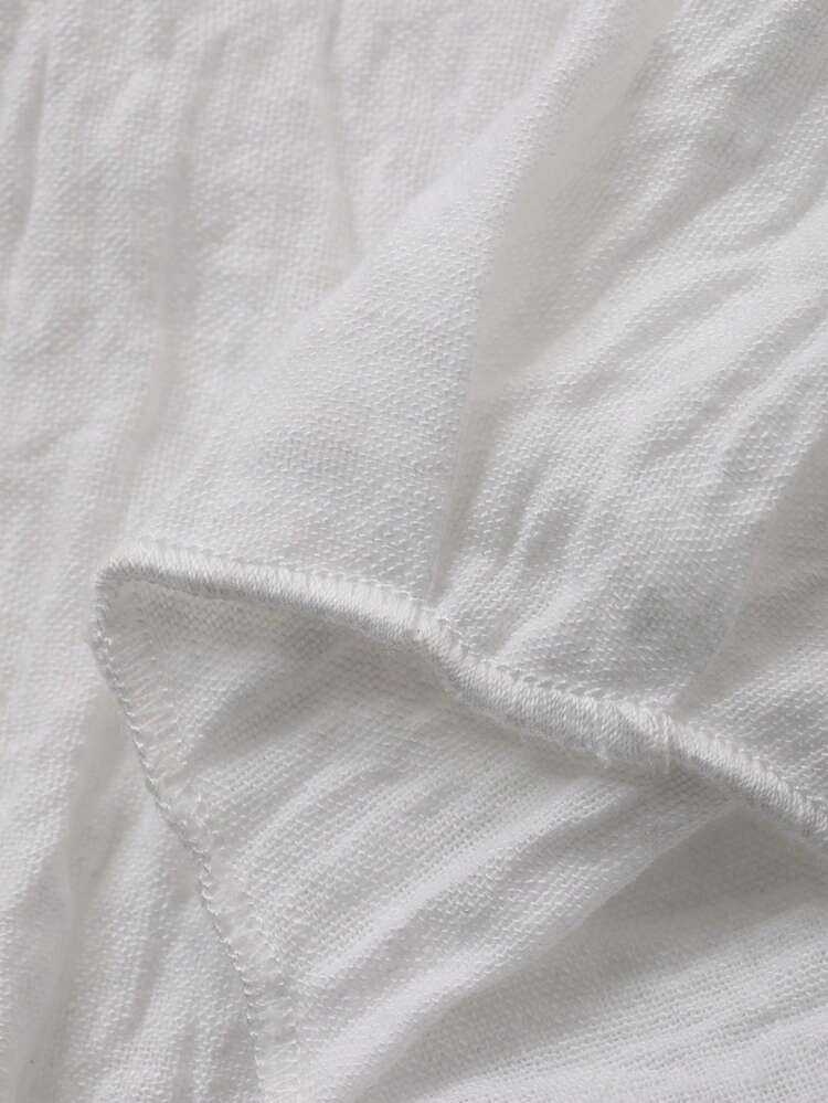 Women's Loose Casual Beach Vacation Style White Pants, Suitable For Spring, Summer, Valentine's Day