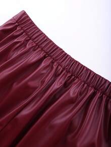 Franclia 大码短裤 - 酒紅色 - 查看 4