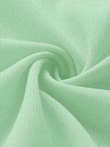 Swim Mod Women's Solid Color Side Knot Cover-Up & Mini Skirt Set, Vacation - Mint Green - View 4