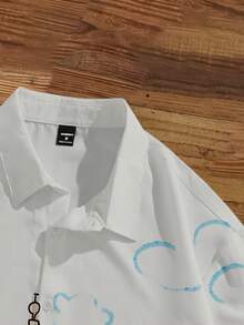 Manfinity Joysei Áo sơ mi nam in hình công trình xây dựng và nhà cửa - Màu Xám nhạt - Xem 4