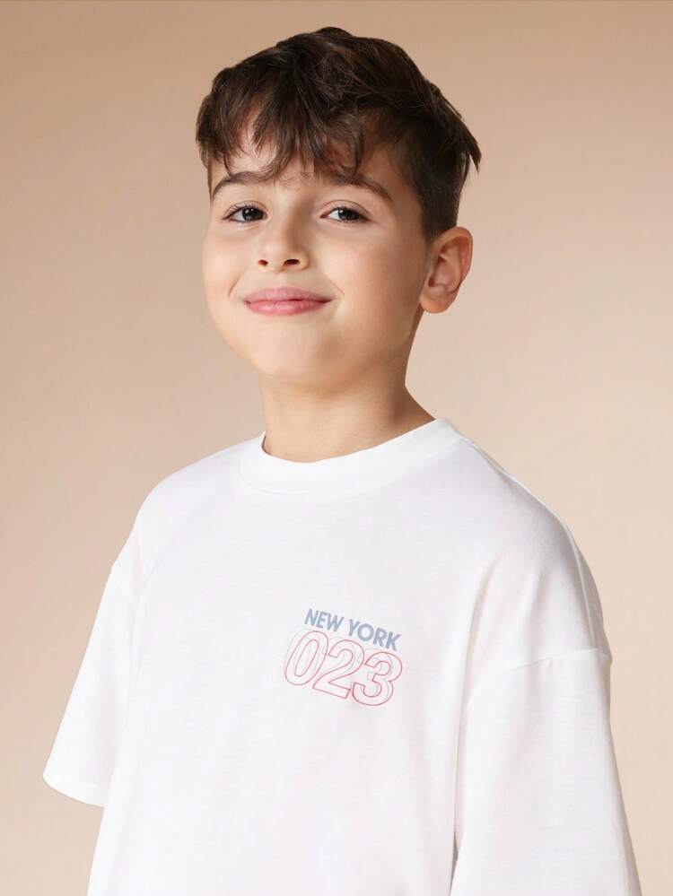 Crew Neck Tee With Matching Shorts Set